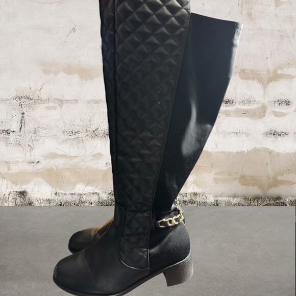 Just Fab Argo Quilted Riding Boot Size 8.5 - Picture 3 of 7